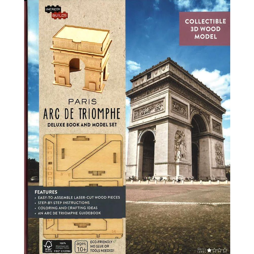 BBW หนงสอ Incredibuilds Paris Arc De Triomphe Deluxe Model And Book Set ISBN