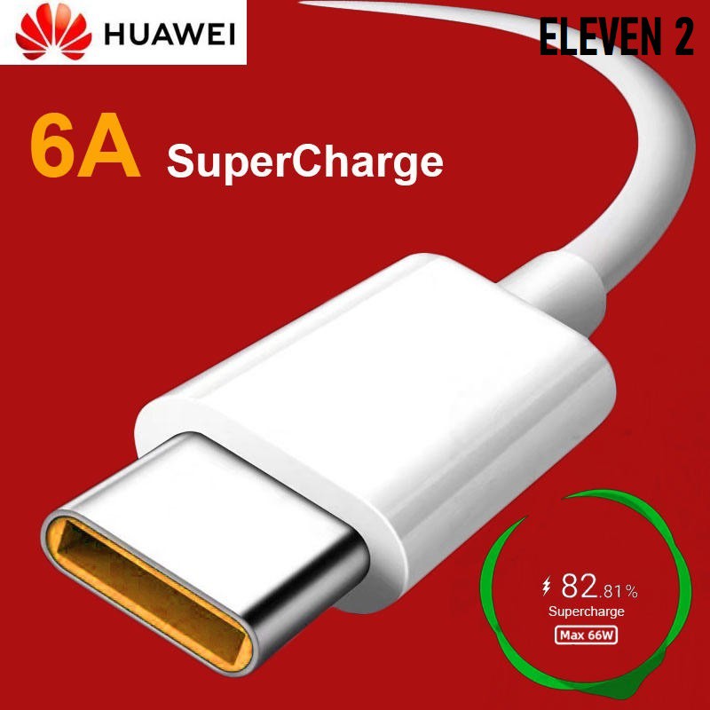 Huawei 66W Supercharger Cable 6A Type C USB Cable Super Fast Charging