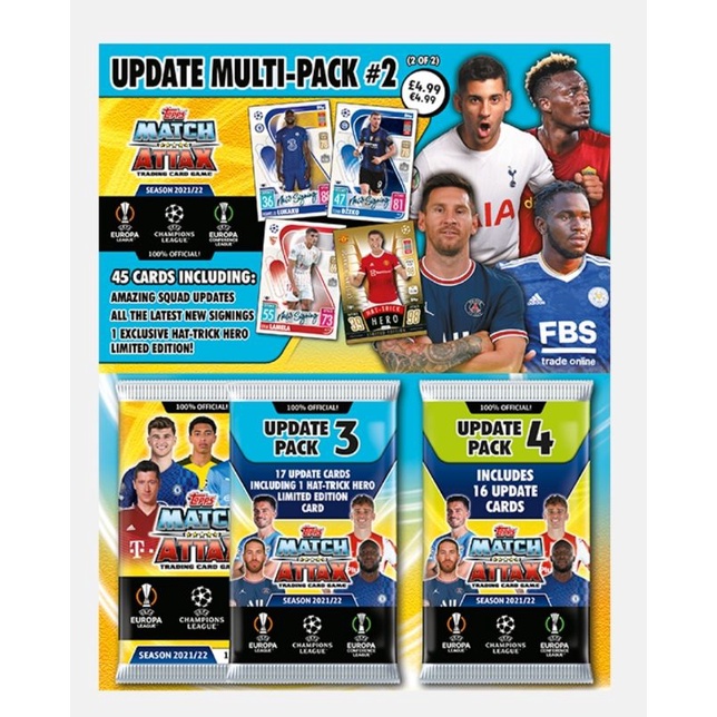 Topps Match Attax UCL 2021 22 Update Multipack 1 สชมพ Messi 2