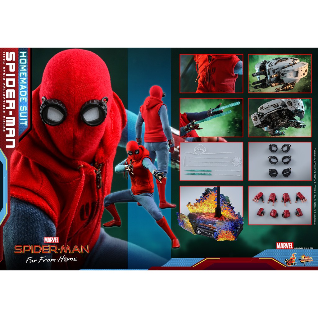 ของแท Hot toys 1 6 MMS552 SPIDER MAN FAR FROM HOME SPIDER MAN