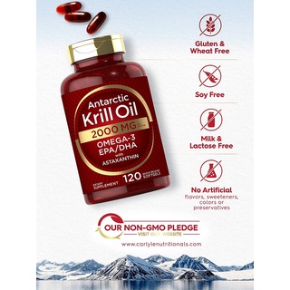 Carlyle Antarctic Krill Oil 2000 Mg 120 Softgels Omega 3 EPA DHA