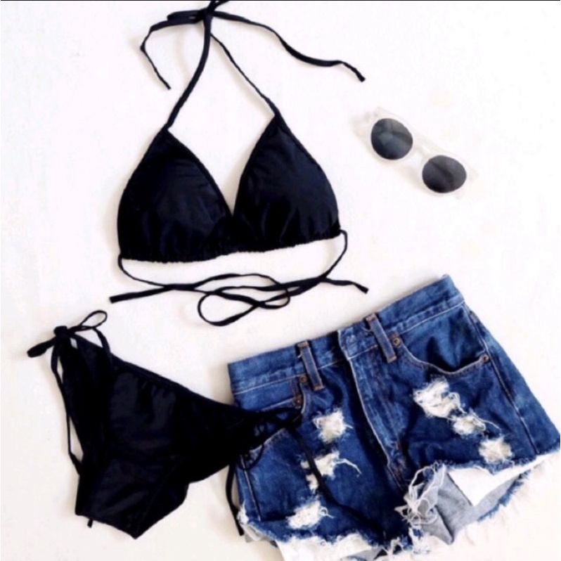 Bikini สดำ Freesize Shopee Thailand