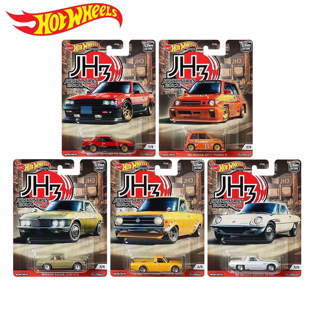 Hot wheels PREMIUM japan3 โมเดลรถ รถเหลก ลอยาง ลขสทธแท Metal