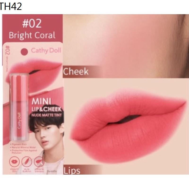 Cathy Doll Makeup Mini Lip Cheek Nude Matte Tint G Shopee