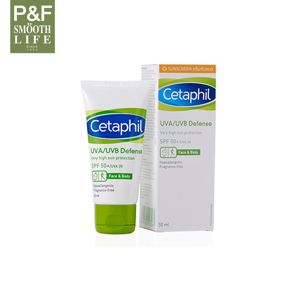 Cetaphil UVA UVB Defense SPF 50 UVA 28 ขนาด 50 ml Shopee Thailand