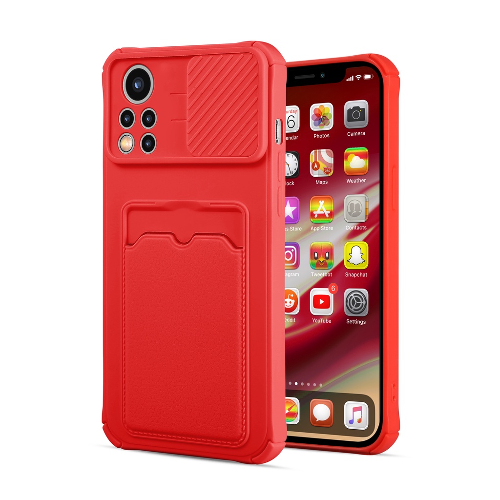 เคสซลโคนนม พรอมชองใสบตร กนกระแทก สาหรบ Infinix Smart HOT