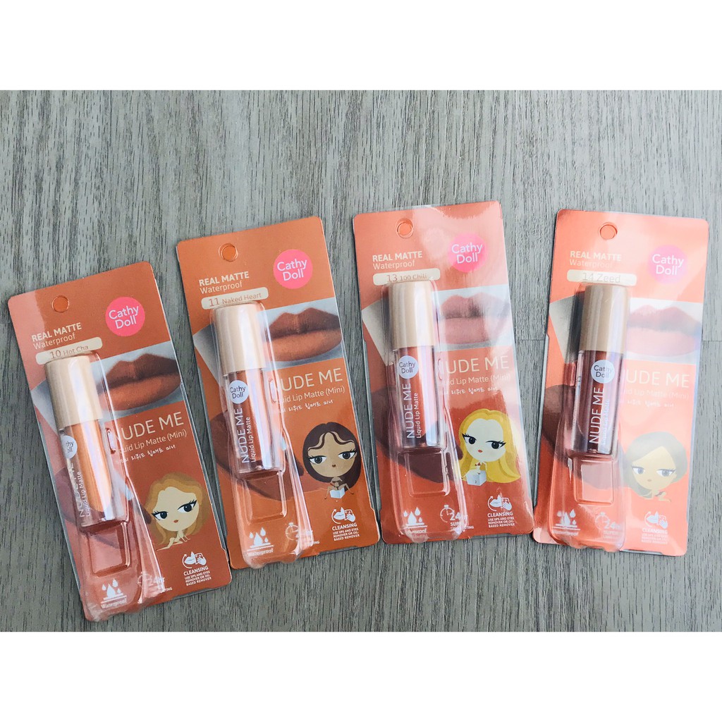 Cathy Doll Nude Me Liquid Lip Matte Mini 2g Shopee Thailand