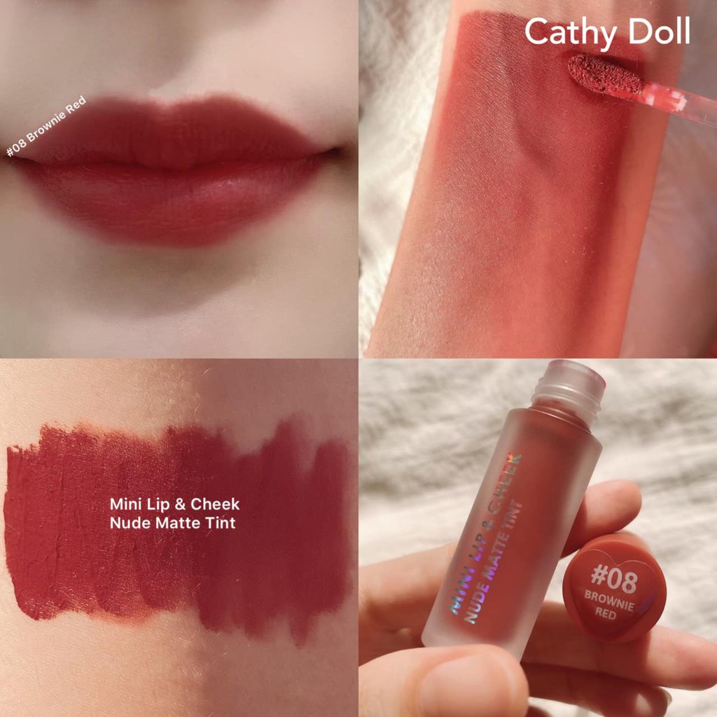 ถก แท มไลฟ ลป Cathy Doll Mini Lip Cheek Nude Matte Tint มน แมท