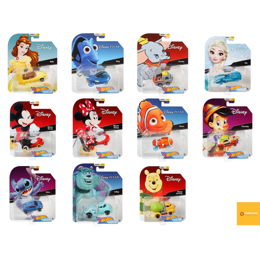 Hot Wheels Disney and Pixar Character รถตวละครจากดสนยและพกซาร ของ