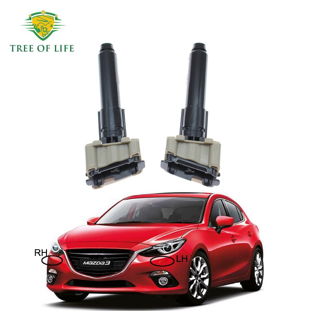 สาหรบ Mazda 3 AXELA 2013 2016 ไฟหน าไฟหน าสเปรย หวฉดเคร อง