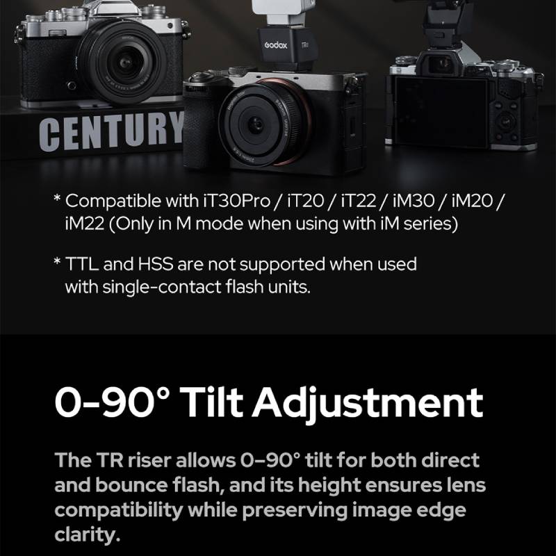 Godox TR FS R TTL Hot Shoe Riser ไรเซอรรองเทารอนแบบพบไดแบบสมผส
