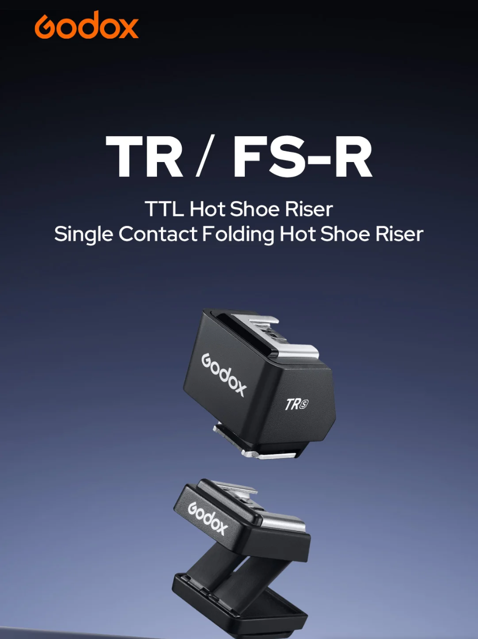 Godox TR TTL Hot Shoe Riser FS R Single Contact Folding Hot Shoe Riser สาหรบ Godox Mini iFlash
