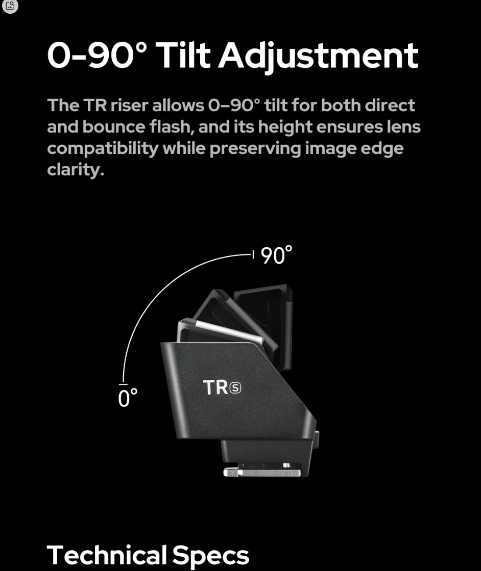 Godox TR TTL Hot Shoe Riser FS R Single Contact Folding Hot Shoe Riser สาหรบ Godox Mini iFlash