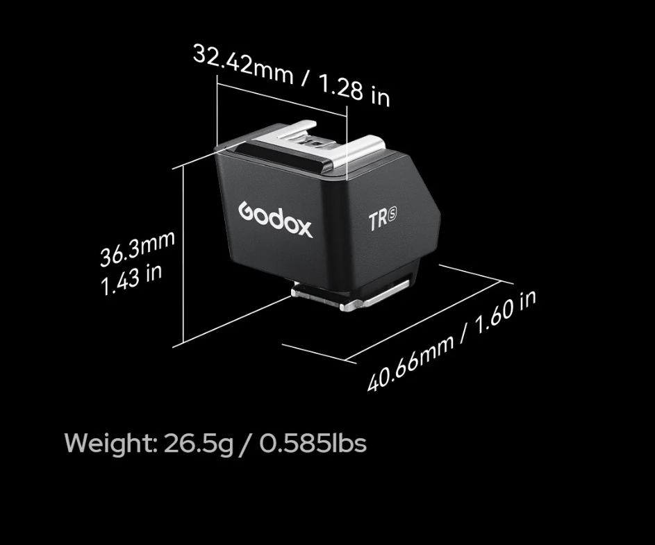 Godox TR TTL Hot Shoe Riser FS R Single Contact Folding Hot Shoe Riser สาหรบ Godox Mini iFlash