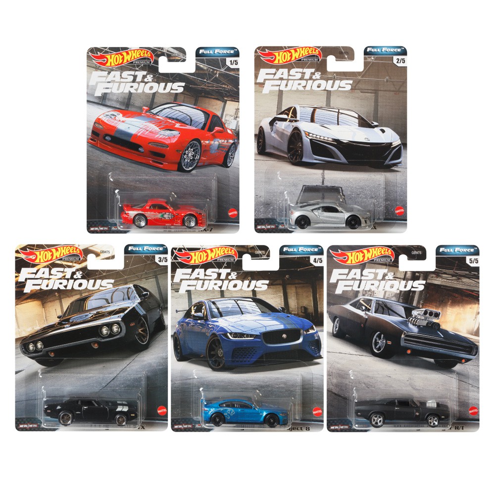 Hot Wheels Fast Furious Full Force รถฮอตวล รถโมเดล 5คนไมซำแบบ