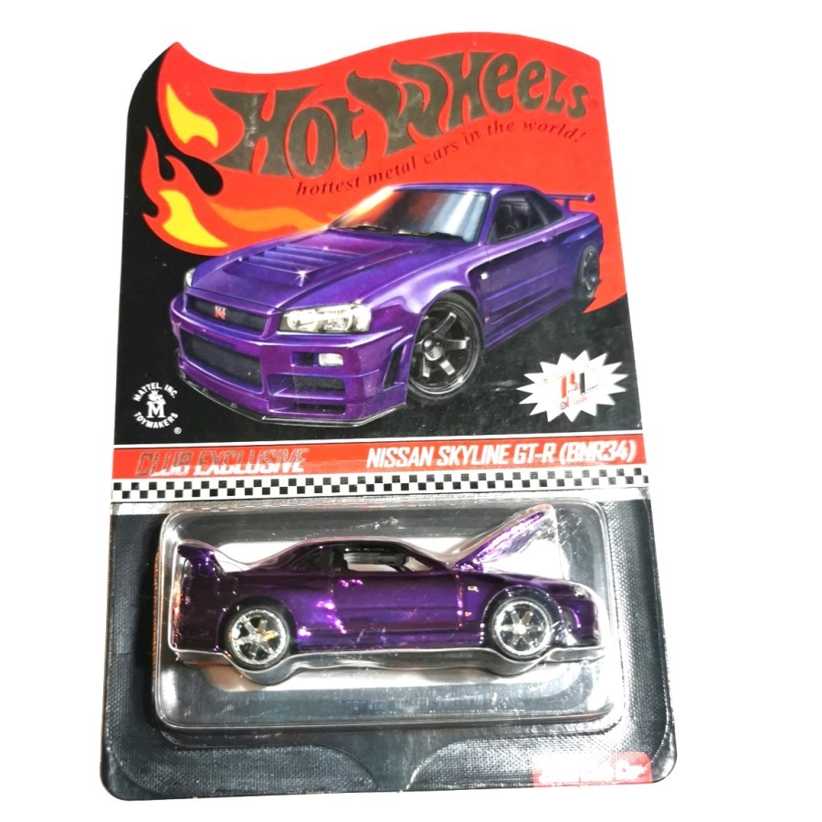 Ungu Hot Wheels RLC Nissan Skyline GT R R BNR สมวงเปด hotwheels