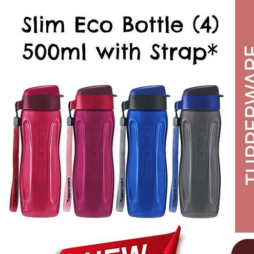 Tupperware Slim Eco Bottle พรอมสายรด 500ml Shopee Thailand