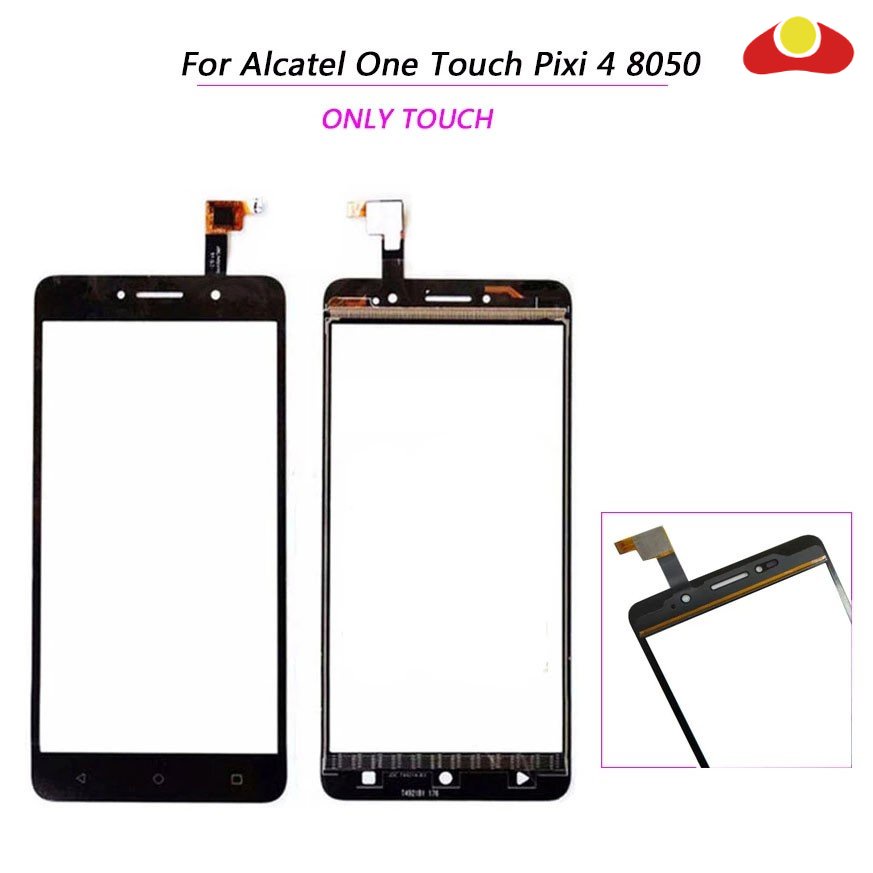 แผงเลนสกระจก หนาจอสมผส สาหรบ Alcatel One Touch Pixi 4 OT 8050D