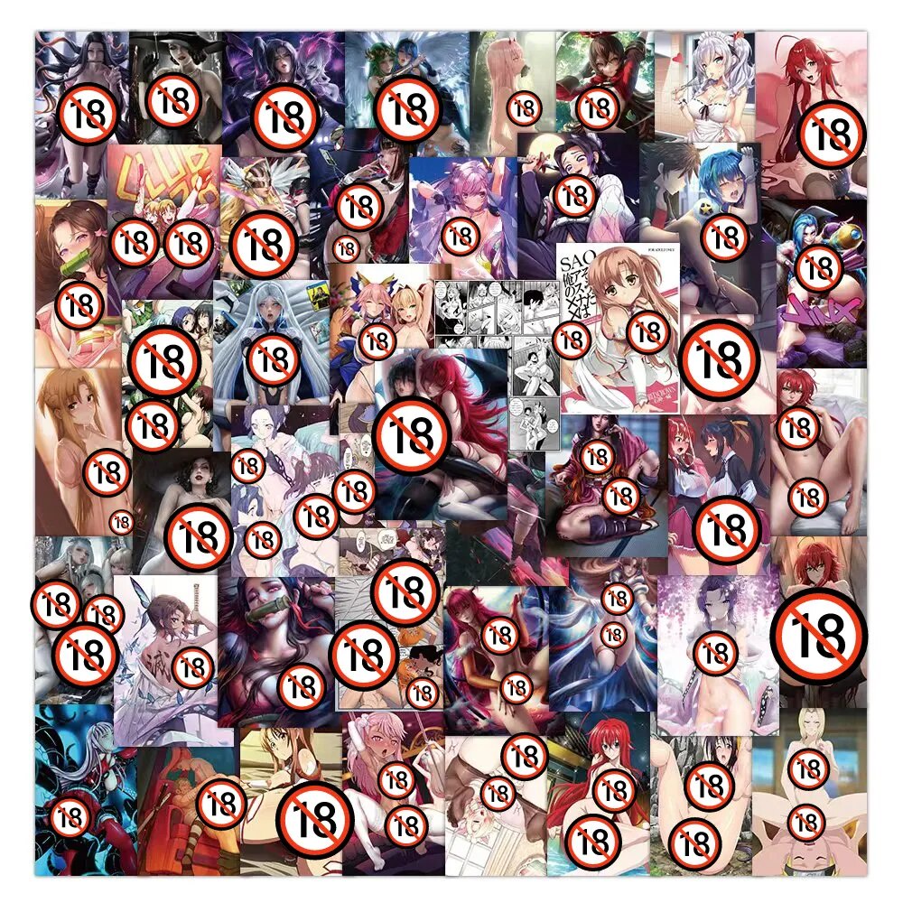 50 Non Repetitive Anime Sexy Girls Cute Wild Bikini Waifu Adult