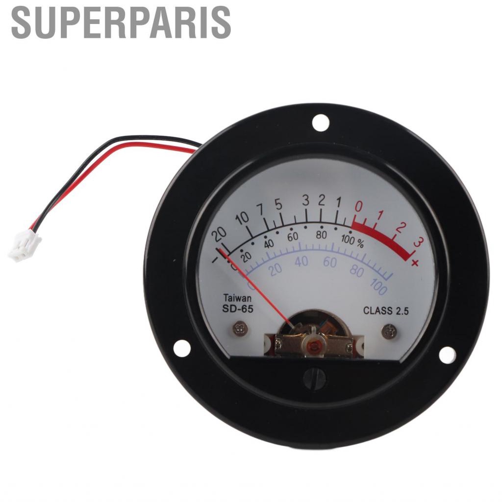 Superparis Pointer Type VU Meter Power Amplifier Level Voltmeter Header