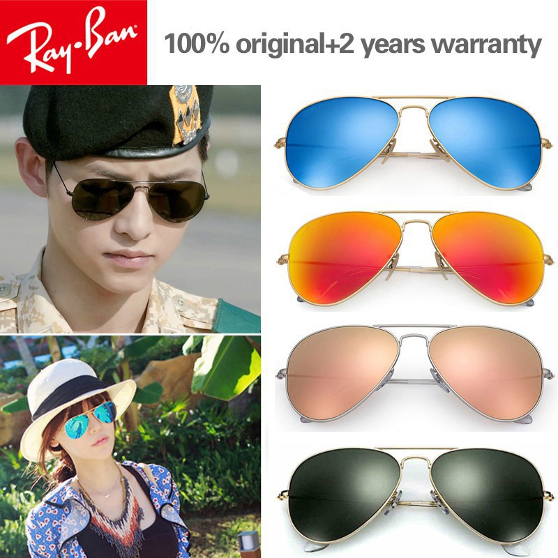 แว นกนแดด Rayban 100 original 3026 3025 ผ หญงผ ชาย cermin