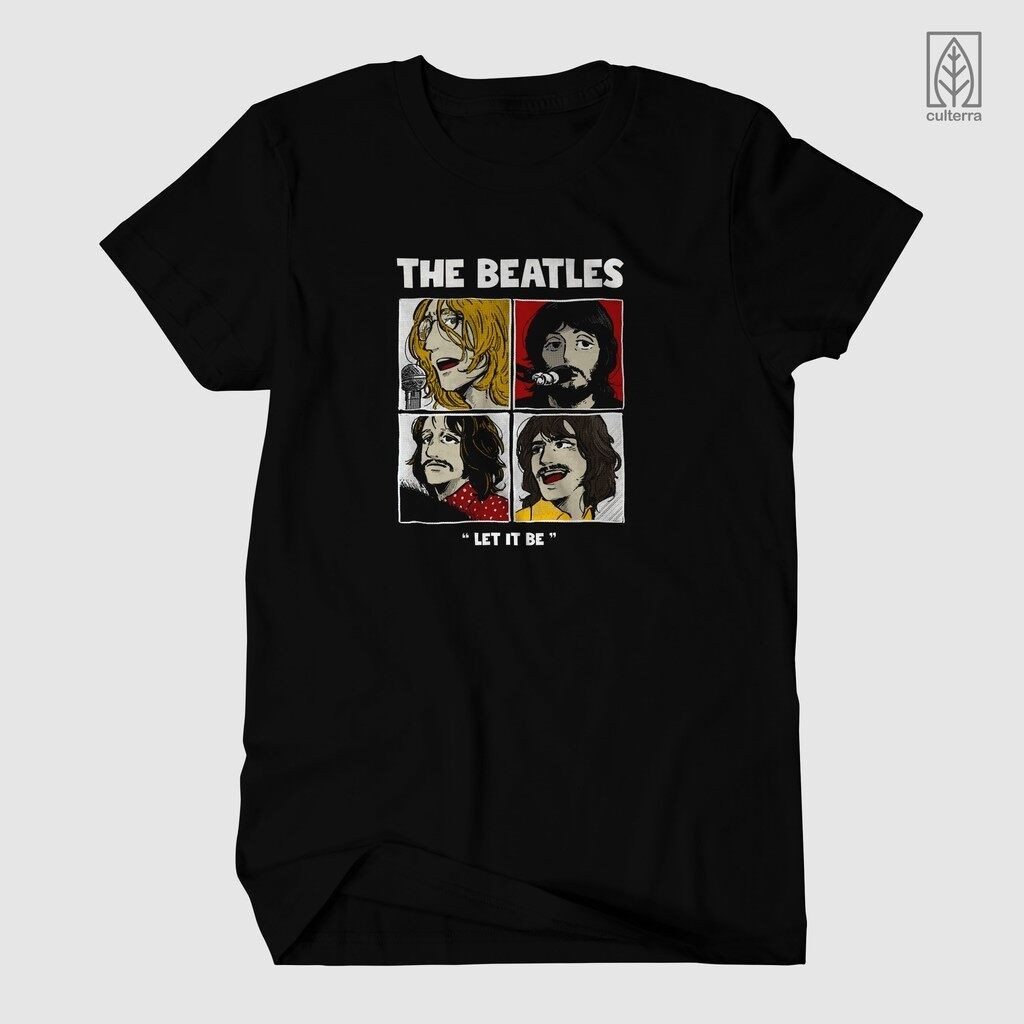 Kaos BAND KAOS THE BEATLES LET IT BE BAJU MUSIK ROCK METAL รน