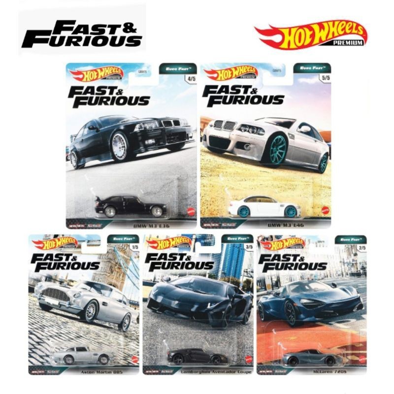 ของใหม Hot Wheels Fast Furious Euro Fast Set of 5 Cast Vehicles