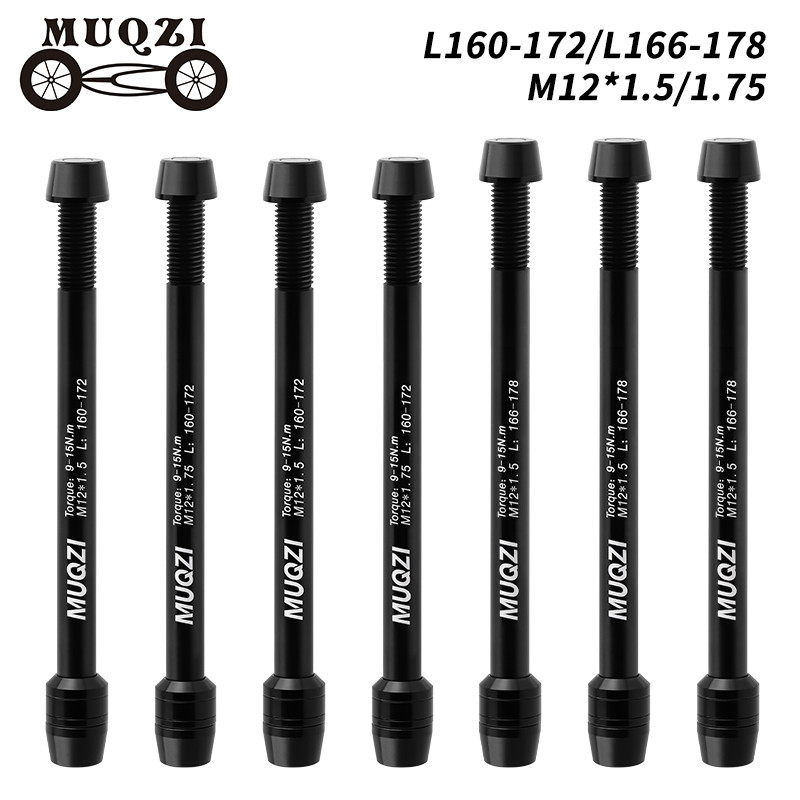 Muqzi เทรนเนอร Thru เพลา M12 x 1 5 1 75 ด ายในร มจกรยานเทรนเนอร