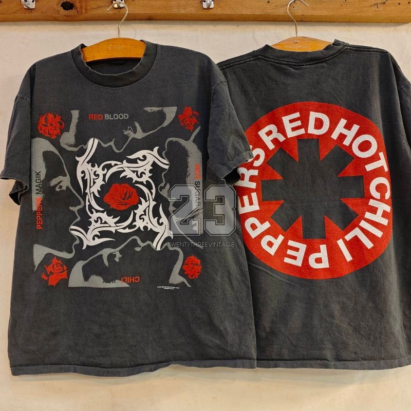 23 RED HOT CHIILI PEPPER RED BLOOD เสอทวร วงรอค เสอวนเทจ