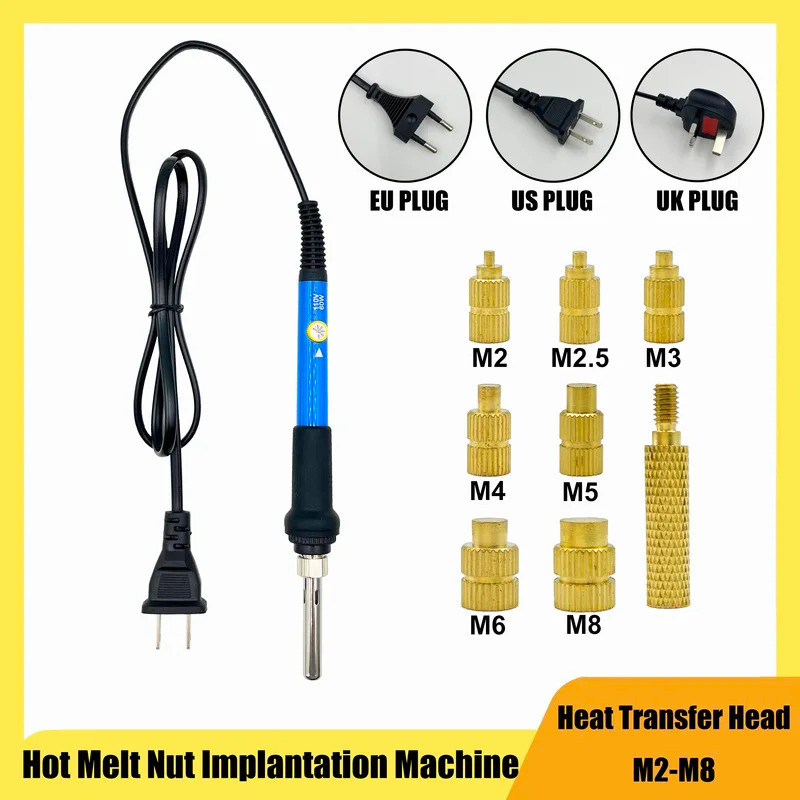 Heat Set Insert Soldering Iron Tip M M M M M Brass Hot Melt Inset Nut Embedded Thread