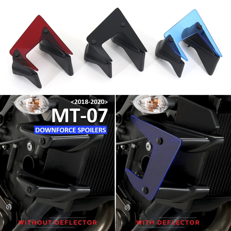 MT 07 2021 NEW Motorcycle Parts Side Downforce Naked Spoilers Fixed
