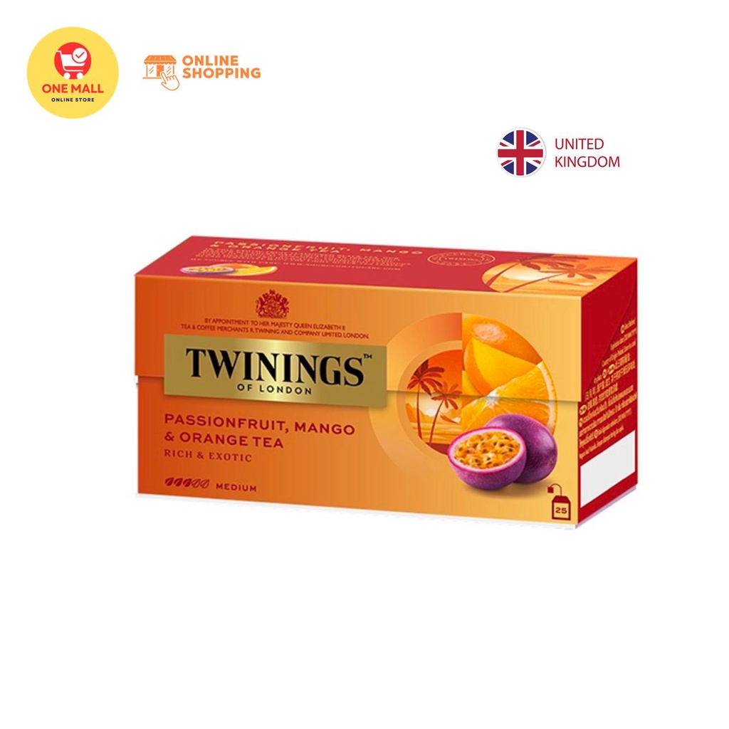 Twinings Passion Fruit Mango Orange Tea ทไวนงส ชากลนแพชชนฟรต