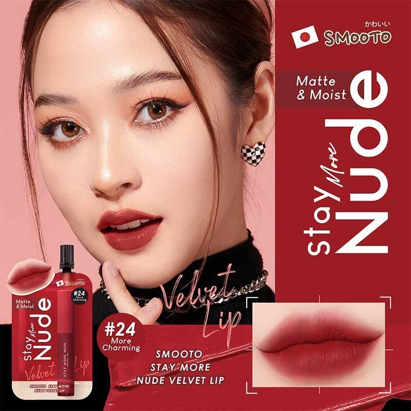 Smooto Stay More Nude Velvet Lip สมทโตะ สเตย มอร นด เวลเวท ลป 2