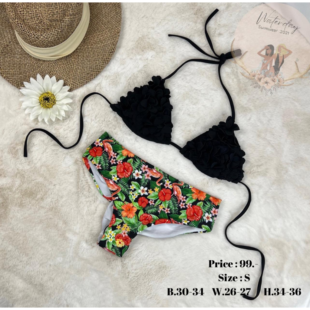 BIKINI Size S ชดวายนำบกนเซกซผหญงเทยวทะเลแบบชคๆ บกน