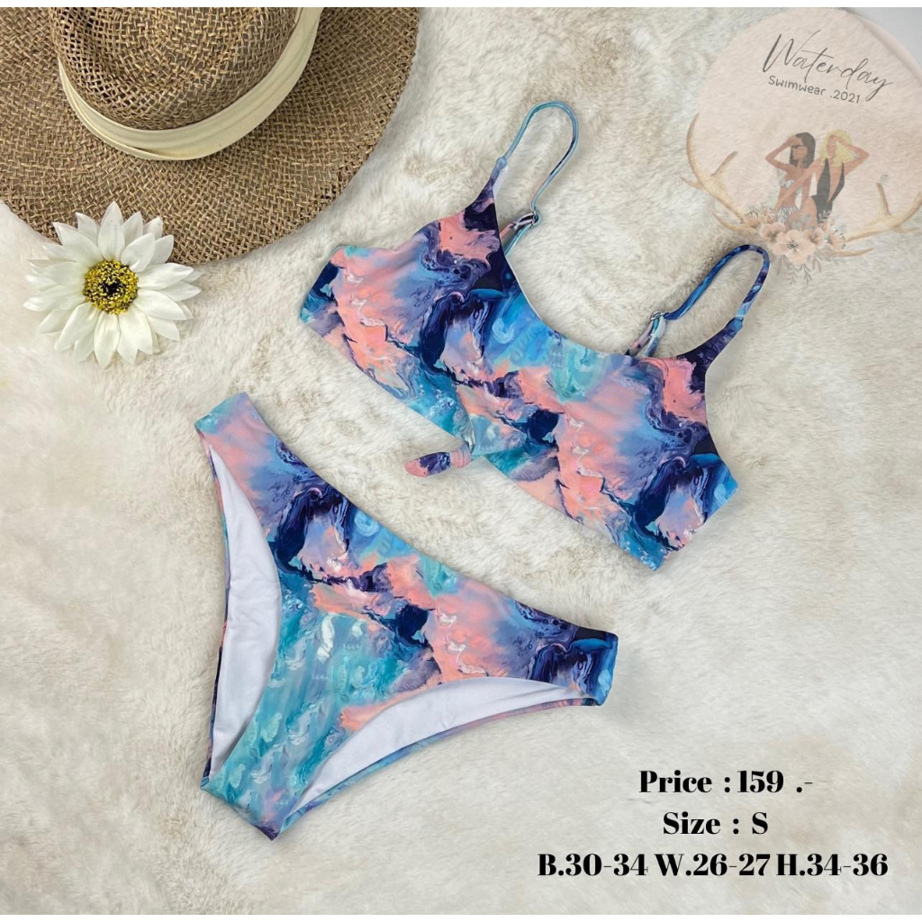 BIKINI Size S ชดวายนำบกนเซกซผหญงเทยวทะเลแบบชคๆ บกน