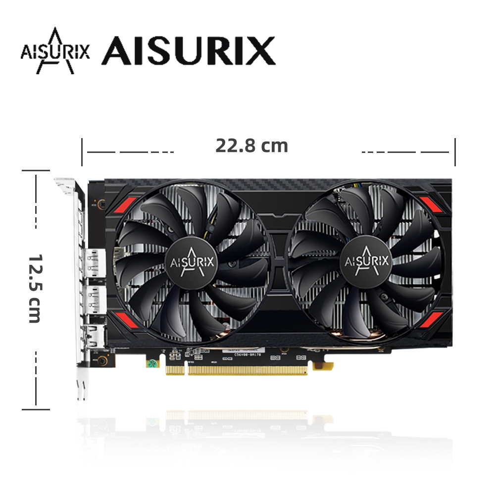 AISURIX การดจอ AMD RX 5500 8GB VGA Radeon GDDR6 128BIT RX5500 การดเกม