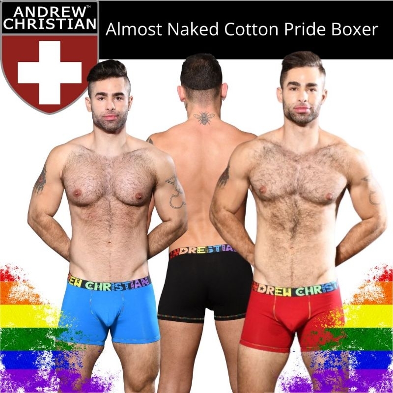 Andrew Christian Almost Naked Cotton Pride Boxer Shopee Thailand