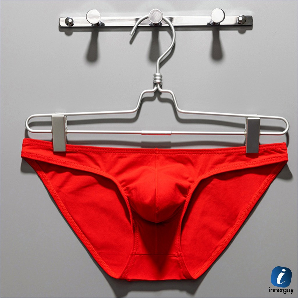 M L XL กางเกงในชาย Bikini เอวตำ เปานนพเศษ ผาคอตตอน ขอบยางยด