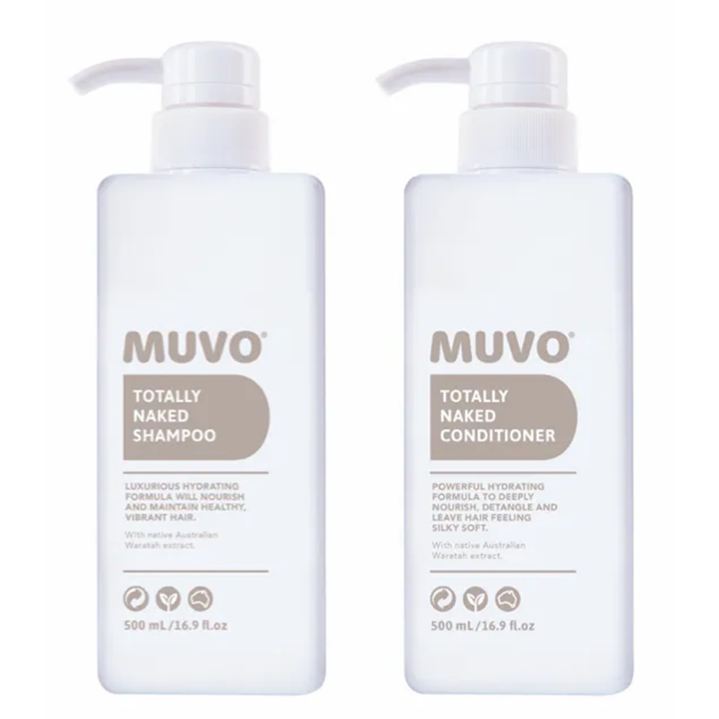 พรอมสง ของแท MUVO Totally Naked Shampoo and Conditioner Duo 2x60ml