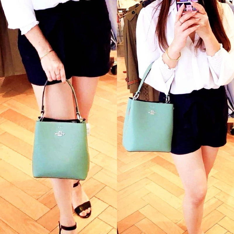 ผอน0 SMALL TOWN BUCKET BAG COACH 1011 กระเปาสะพายขางทรงขนมจบ