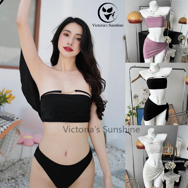 ชดวายนำผหญง ชดวายนำ bikini เกาะอก สไตลเซกซ 3ชน โชวหลง
