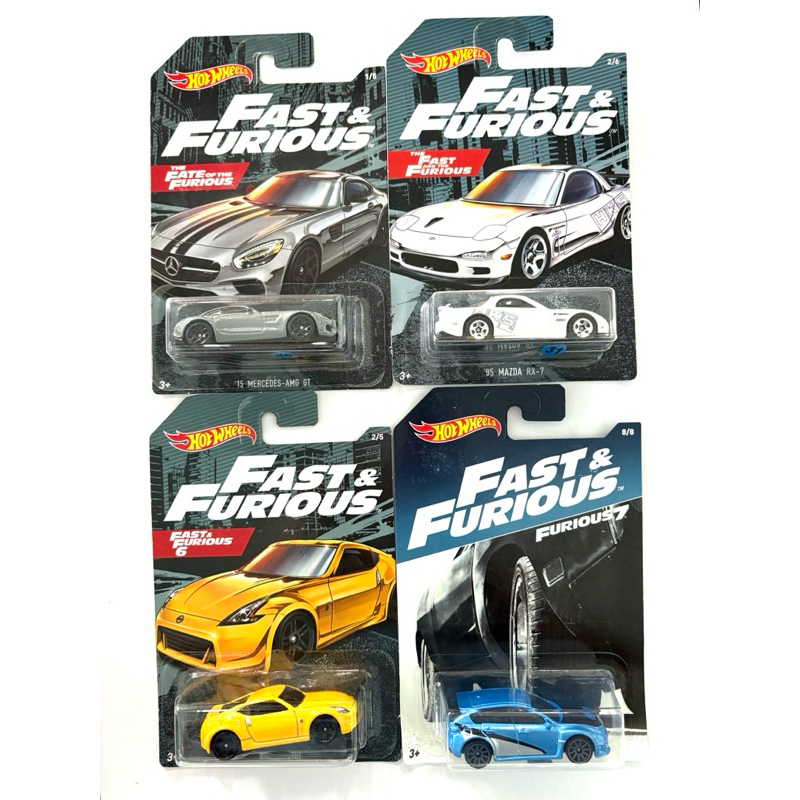 Hot Wheels FAST FURIOUS MERCEDES AMG MAZDA RX SUBARU WRX