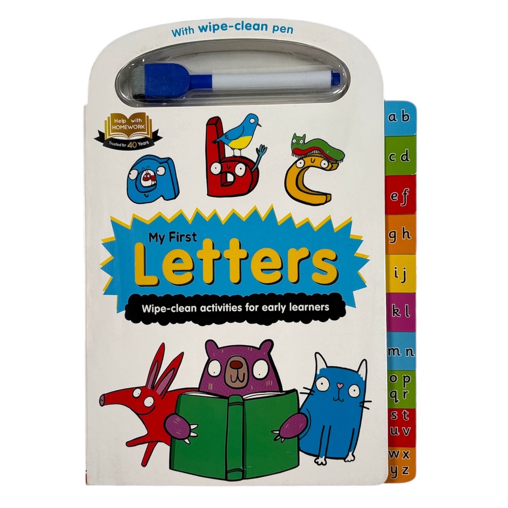 BBW หนงสอเดก Help With Homework My First Letters Wipe Clean Activities For Early Learners