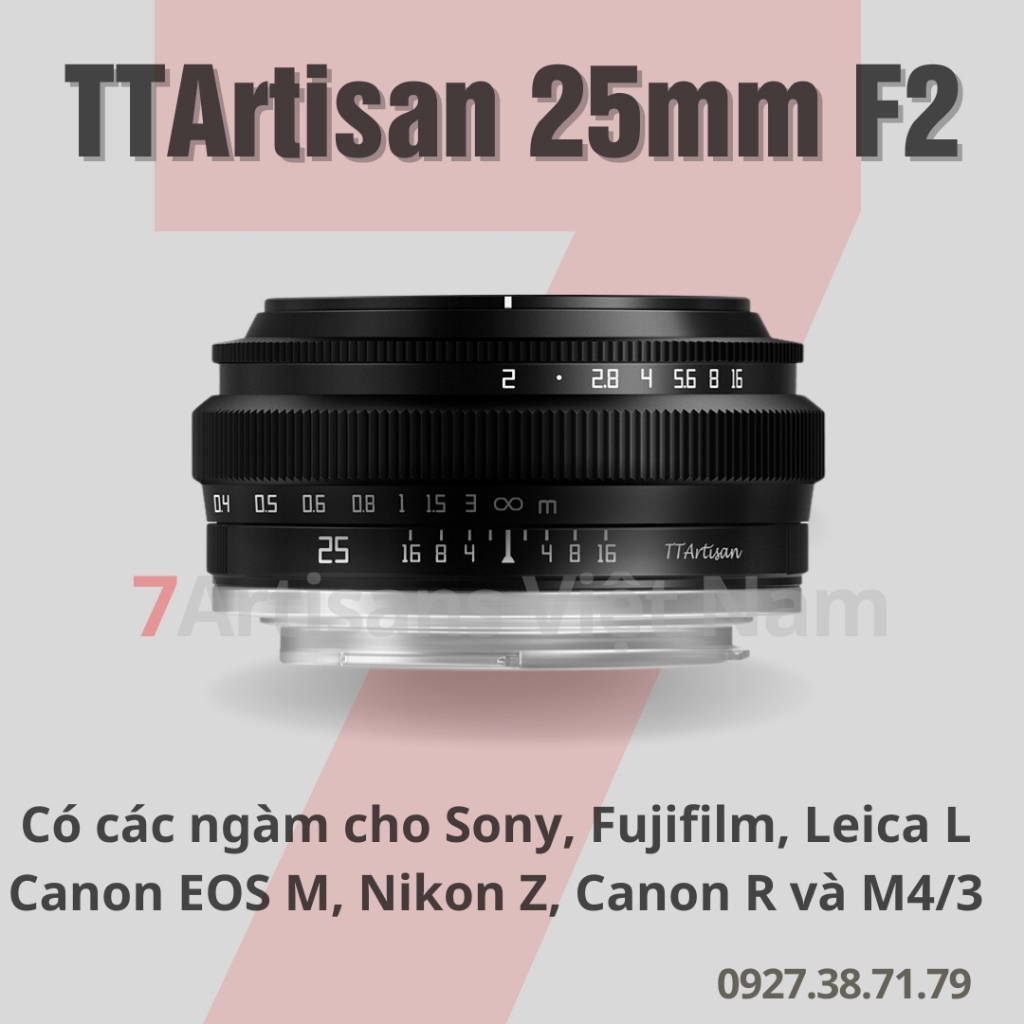 Nikon 25 มม F2 TTArtisan เลนส สาหรบ Sony E Fujifilm Canon EOS M