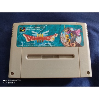ตลับแท้ เกมส์ Dragon Quest 3 Super Famicom RPG ในตำนาน ใช้งานได้ปกติ นักสะสมไม่ควรพลาด สินค้าดี ไม่มีย้อมแมว