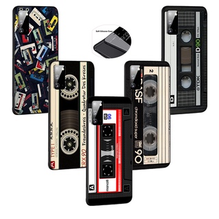 เคสโทรศัพท์มือถือแบบนิ่ม ลายเทปย้อนยุค DN36 สีดํา สําหรับ Samsung Galaxy A31 A41 A42 A51 A52 A71 A72 A81 A82 A91