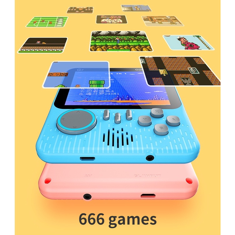 จอสี-แบบพกพา-666-เกมใน-1-ชิ้น-พร้อมหน้าจอ-ขนาด-3-5-นิ้ว-g7-เกมกด-game-press-gameboy