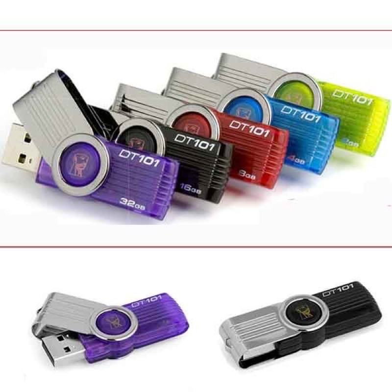 ภาพหน้าปกสินค้าแฟลชไดร์ฟ USB2GB 4GB 8GB 16GB 32GB 64GB 128GB 256GB Kingston Portable Metal DT101 G2 USB 2.0/3.0Flash Drive