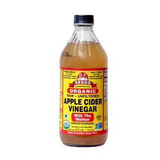 น้ำส้มสายชู ออแกนิค แบรค bragg   แอปเปิ้ล apple cider vinegar 473ml