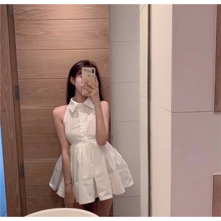 คอปกโชว์หลัง เสื้อคอปกโชว์หลังสุดแซ่บบบ ติดกระดุมด้านหน้า เย็บชายทรงสวิงใส่สวย สาวๆตัวเล็กตัวจิ๋วใส่เป็นมินิเดรสน่ารักๆ